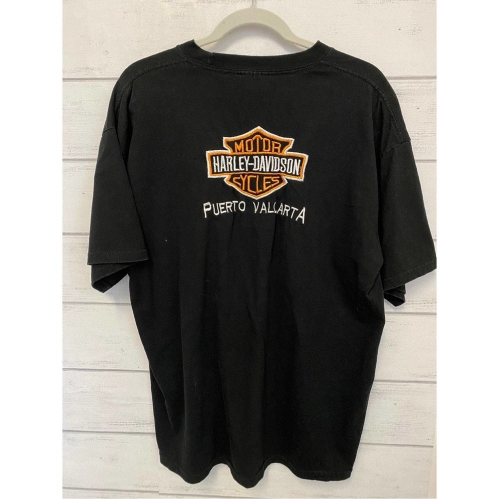 Vintage Embroidered Puerto Vallarta/ Harley Davidson Tshirt - L